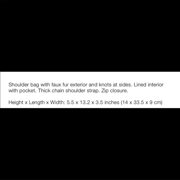 Zara faux fur chain strap shoulder bag - Picture 6 of 6